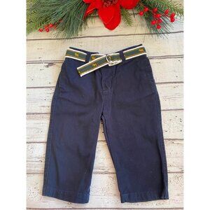 Ralph Lauren baby boys navy khaki pants with belt size 9 months